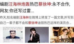 汪海林爆料娱乐圈小鲜肉